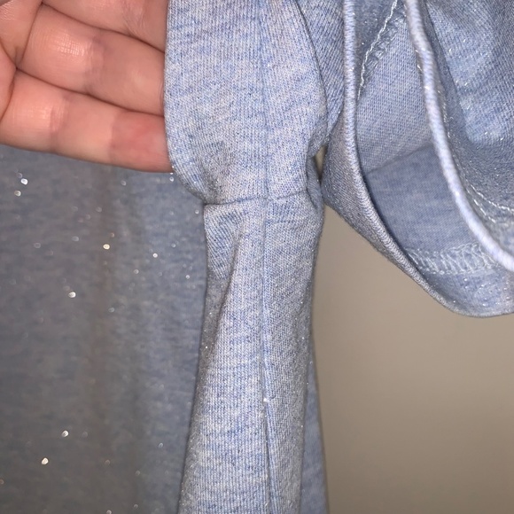 Alexander Wang Glitter Puff Logo T-shirt in Compact-Jersey Blue S - Picture 13 of 15